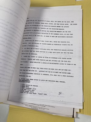 Lot 555 - CONTRACTS AND CONCERT BOOKING ARCHIVE - METALLICA, 1988-1991.