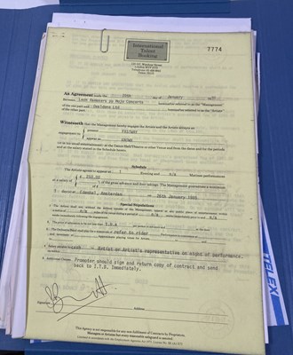 Lot 558 - CONTRACTS AND CONCERT BOOKING ARCHIVE -AC/DC, 1986-1991.