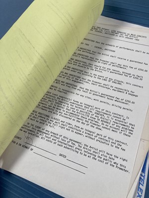 Lot 558 - CONTRACTS AND CONCERT BOOKING ARCHIVE -AC/DC, 1986-1991.