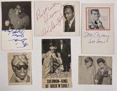 Lot 318 - SOUL ARTISTS - SIGNED CUTTINGS INC WILSON PICKETT/  SOLOMON BURKE.