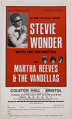 Lot 128 - STEVIE WONDER - ORIGINAL HANDBILL AND CONCERT PROGRAMME.