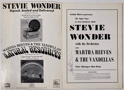 Lot 128 - STEVIE WONDER - ORIGINAL HANDBILL AND CONCERT PROGRAMME.