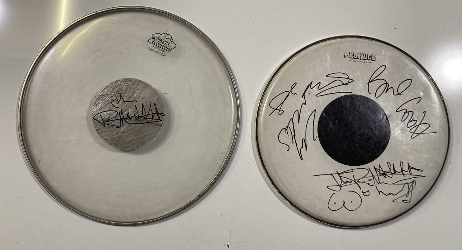 Lot 326 - SEX PISTOLS - SIGNED DRUM SKINS.