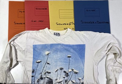 Lot 564 - CONTRACTS AND CONCERT BOOKING ARCHIVE - SIOUXSIE AND THE BANSHEES - 1982-1991 WITH T-SHIRT.