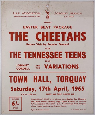 Lot 402 - LED ZEPPELIN INTEREST - TENNESSEE TEENS/CHEETAHS - PROMO WINDOW CARD.
