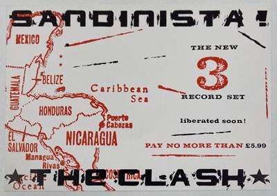 Lot 510 - THE CLASH - ORIGINAL SANDINISTA PROMOTIONAL FLYER.