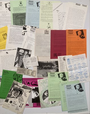 Lot 79 - ROUGH TRADE - PROMOTIONAL NEWSLETTER ARCHIVE INC THE FALL / SCRITTI POLITTI / DEPECHE MODE.