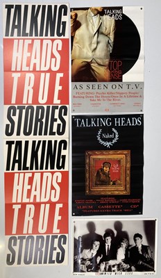 Lot 257 - TALKING HEADS POSTERS AND PROMO ITEMS INC TRUE STORIES FOLD OUT.