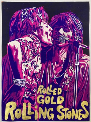 Lot 410 - THE ROLLING STONES - HAND PAINTED POSTER ART.