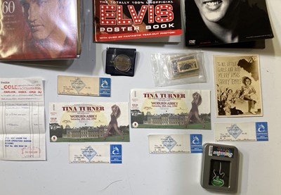 Lot 84 - ELVIS PRESLEY - BOOKS/DVDS/HEADLINES AND MAGAZINES.