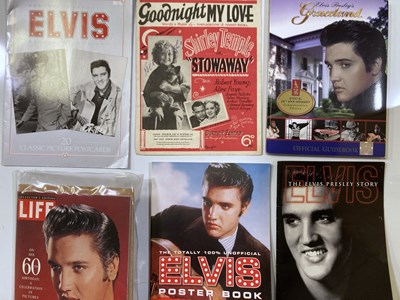 Lot 84 - ELVIS PRESLEY - BOOKS/DVDS/HEADLINES AND MAGAZINES.