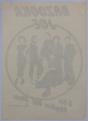 Lot 581 - ADAM ANT INTEREST - A BAZOOKA JOE POSTER C 1975 DESIGNED BY ADAM ANT.