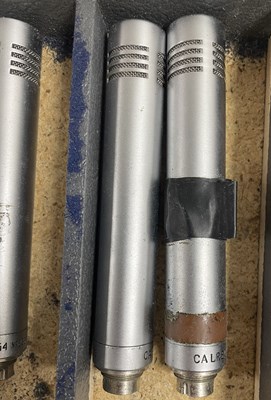 Lot 39 - STRAWBERRY STUDIOS - STRAWBERRY RENTALS COLLECTION - FOUR CALREC CM654 MICROPHONES.