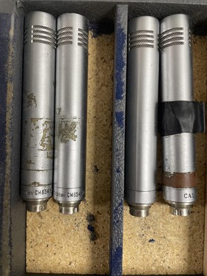 Lot 39 - STRAWBERRY STUDIOS - STRAWBERRY RENTALS COLLECTION - FOUR CALREC CM654 MICROPHONES.