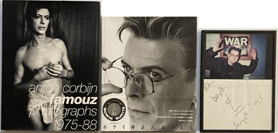 Lot 308 - DAVID BOWIE / ANTON CORBIJN INC CORBIJN AUTOGRAPH