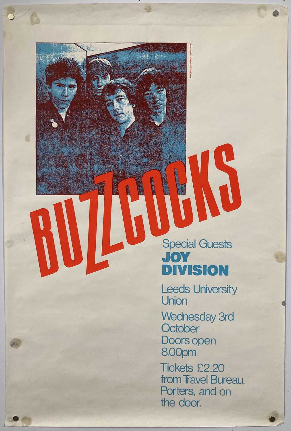 Lot 268 - BUZZCOCKS / JOY DIVISION 1979 CONCERT POSTER.