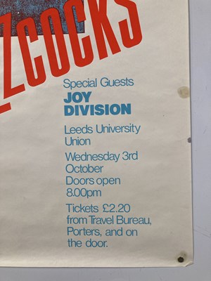 Lot 268 - BUZZCOCKS / JOY DIVISION 1979 CONCERT POSTER.