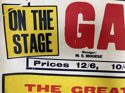 Lot 275 - BUDDY HOLLY AND THE CRICKETS - A RARE QUAD SIZE POSTER FOR THE DONCASTER GAUMONT, 1958.