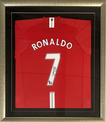 Lot 9 - CRISTIANO RONALDO - A SIGNED MANCHESTER UNITED SHIRT.