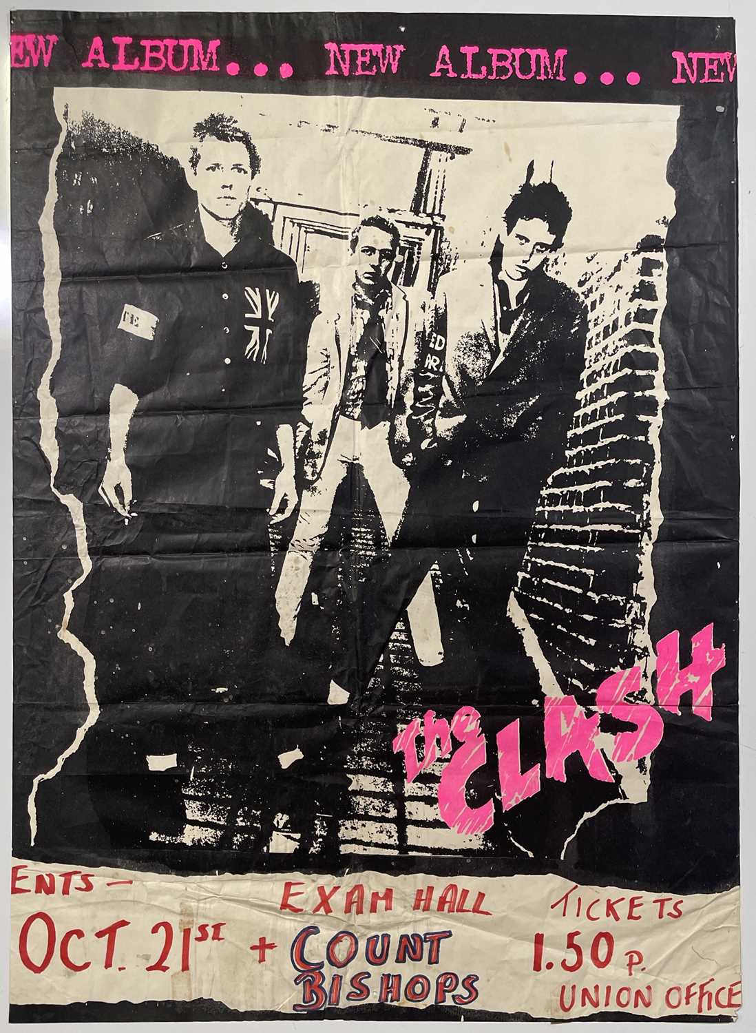 Lot 320 - THE CLASH, A CONCERT POSTER FOR DUBLIN, OCT 1977.