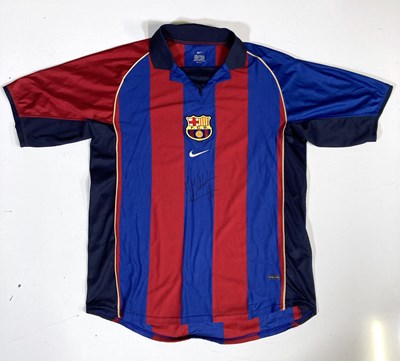Lot 22 - FOOTBALL MEMORABILIA - BARCELONA SHIRT SIGNED BY JOHAN CRUYFF.