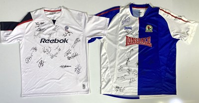 Lot 24 - FOOTBALL MEMORABILIA - BOLTON / BLACKBURN SIGNED SHIRTS.