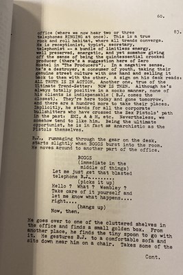 Lot 262 - THE SEX PISTOLS - WHO KILLED BAMBI FILM SCRIPT - PAUL COOK'S COPY