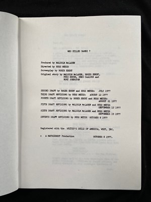 Lot 262 - THE SEX PISTOLS - WHO KILLED BAMBI FILM SCRIPT - PAUL COOK'S COPY