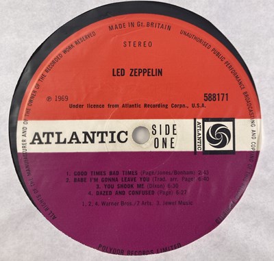 Lot 202 - LED ZEPPELIN - PLUM ATLANTIC LABELS - LP PACK