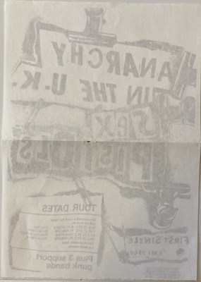Lot 267 - SEX PISTOLS ORIGINAL ANARCHY TOUR FLYER