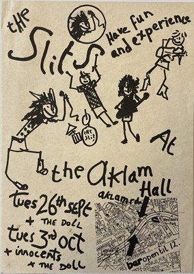 Lot 354 - THE SLITS ORIGINAL CONCERT FLYER 1978