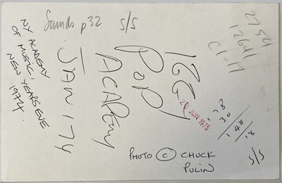 Lot 296 - IGGY POP ORIGINAL PHOTO BY CHUCK PULIN