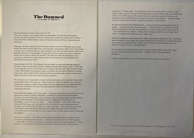 Lot 303 - THE DAMNED - DAMNED DAMNED DAMNED SIGNED MISPRINT ERRATUM SLEEVE