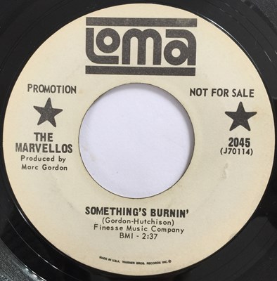 Lot 7 - THE MARVELLOS - SOMETHING'S BURNIN'/ WE GO TOGETHER 7" (US PROMO - LOMA 2045)