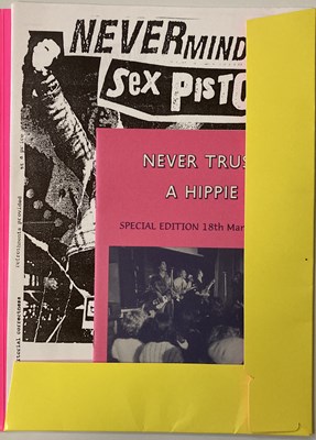 Lot 274 - ORIGINAL SEX PISTOLS RARE NEWSPAPER HEADLINES AND PRESS RELEASE