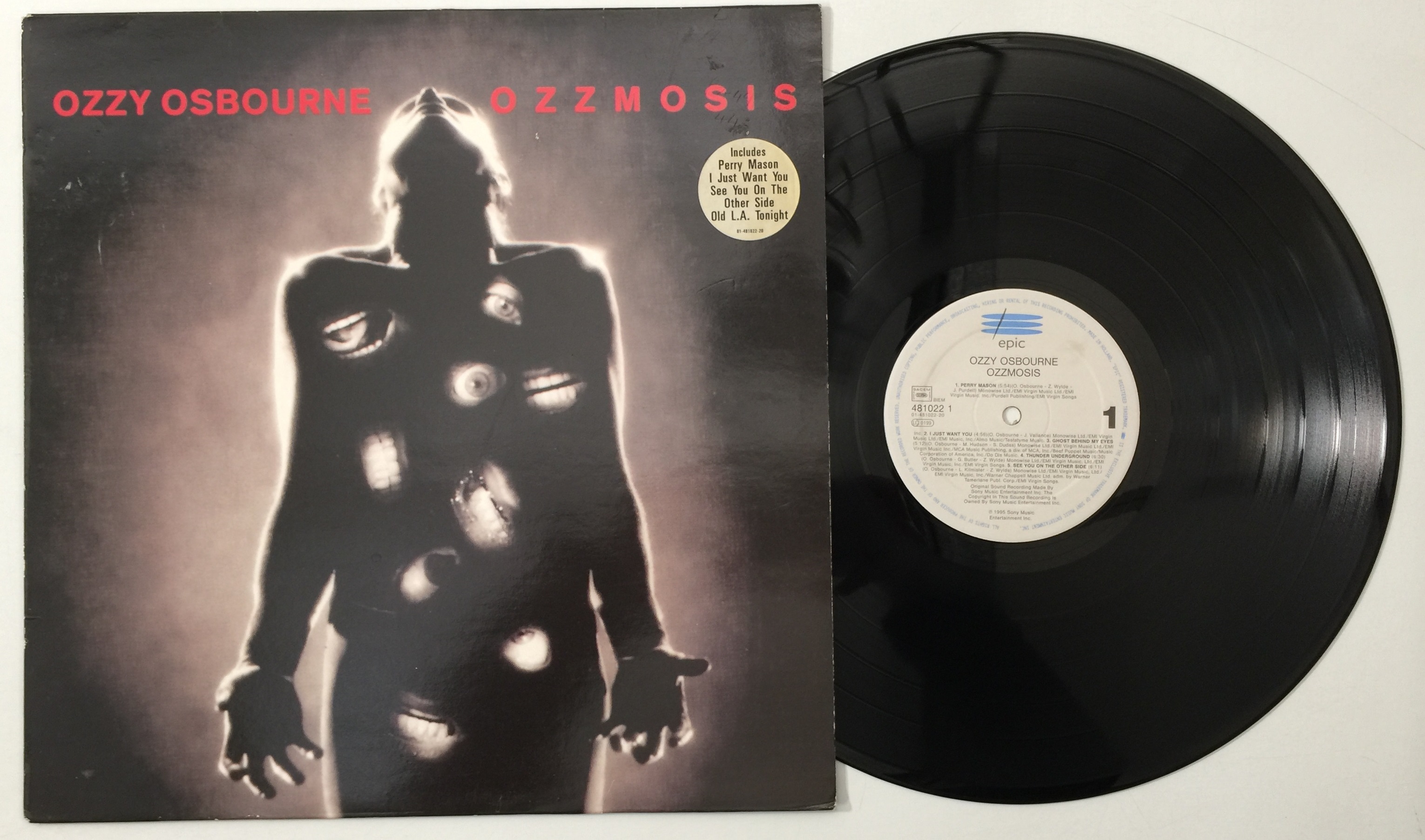 Lot 362 - OZZY OSBOURNE - OZZMOSIS LP (EUROPEAN OG -