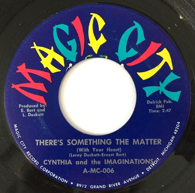 Lot 132 - CYNTHIA AND THE IMAGINATIONS - THERE'S SOMETHING THE MATTER 7" (MAGIC CITY - MC-006)