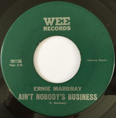 Lot 16 - ERNIE MARBRAY - AIN'T NOBODY'S BUSINESS/ THE STAKES ARE TOO HIGH 7" (US SOUL - WEE RECORDS 101136)