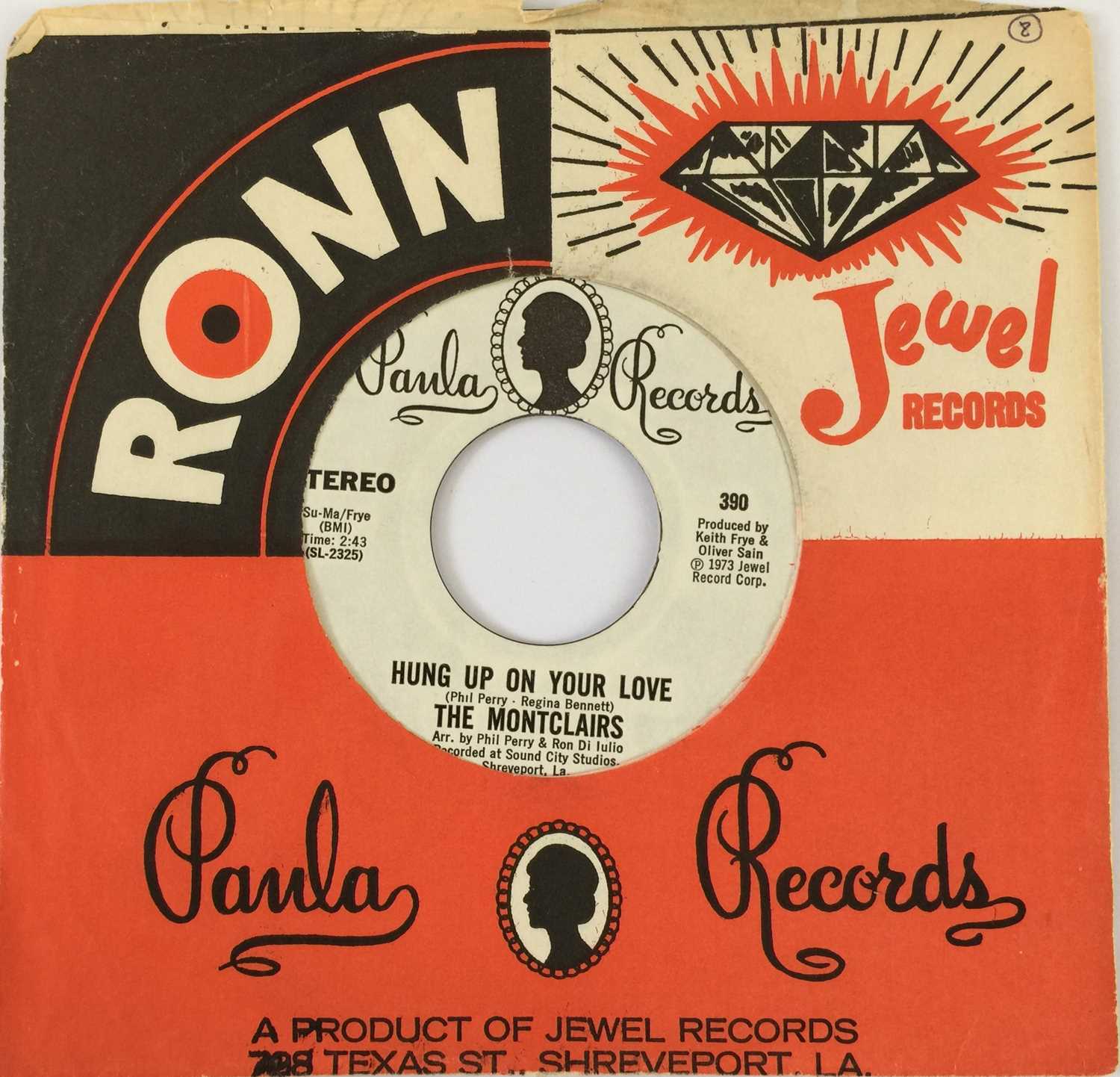 Lot 28 - THE MONTCLAIRS - HUNG UP ON YOUR LOVE (MONO)/ (STEREO) (US PROMO - PAULA RECORDS 390)