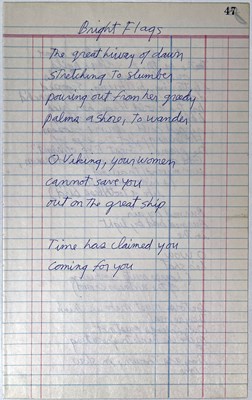 Lot 466 - THE DOORS / JIM MORRISON - HANDWRITTEN POETRY.