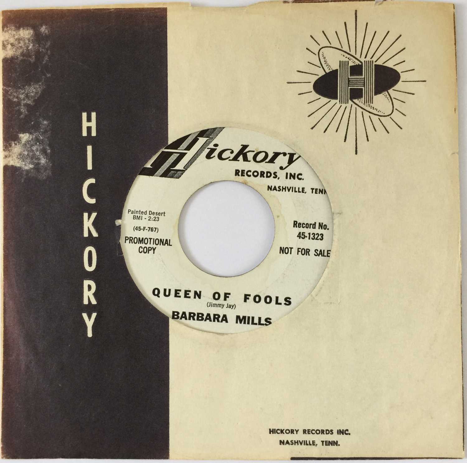 Lot 37 - BARBARA MILLS - QUEEN OF FOOLS/ (MAKE IT LAST) TAKE YOUR TIME 7" (US PROMO - HICKORY 45-1323)