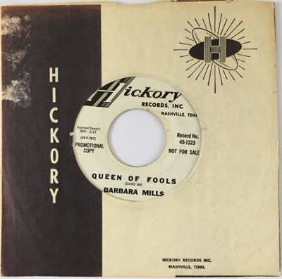 Lot 37 - BARBARA MILLS - QUEEN OF FOOLS/ (MAKE IT LAST) TAKE YOUR TIME 7" (US PROMO - HICKORY 45-1323)