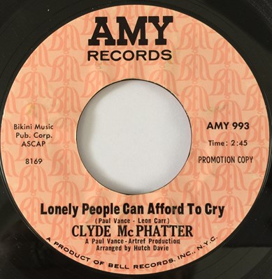 Lot 39 - CLYDE MCPHATTER - LONELY PEOPLE CAN AFFORD TO CRY/ I DREAMT I DIED 7" (US PROMO - AMY RECORDS 993)