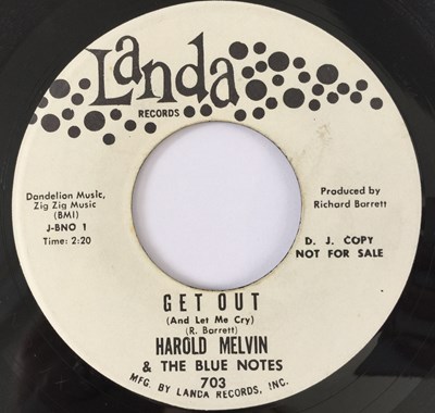 Lot 41 - HAROLD MELVIN & THE BLUE NOTES - GET OUT/ YOU MAY NOT LOVE ME 7" (US PROMO - LANDA RECORDS 703)