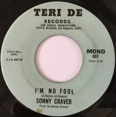 Lot 42 - SONNY CRAVER - I'M NO FOOL/ I WANNA THANK YOU 7" (US SOUL - TERI DE RECORDS 007)