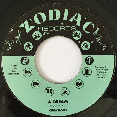 Lot 43 - THE CREATIONS - A DREAM/ FOOTSTEPS 7" (US SOUL - ZODIAC RECORDS Z-1005)