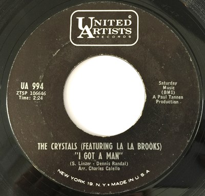 Lot 45 - THE CRYSTALS FEAT LA LA BROOKS - ARE YOU TRYING TO GET RID OF ME BABY 7" (SIGNED SLEEVE - UNITED ARTISTS UA 994)