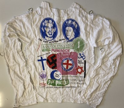 Lot 277 - SEX PISTOLS- ONE OFF SHIRT MADE FOR JOHN LYDON