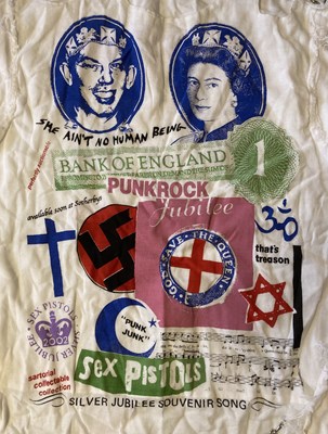 Lot 277 - SEX PISTOLS- ONE OFF SHIRT MADE FOR JOHN LYDON
