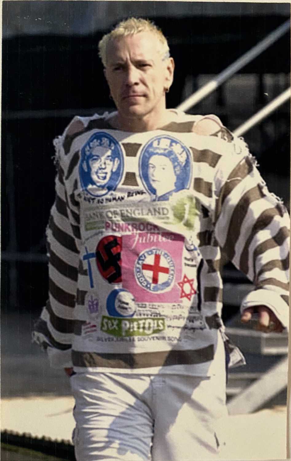 Lot 277 - SEX PISTOLS- ONE OFF SHIRT MADE FOR JOHN LYDON
